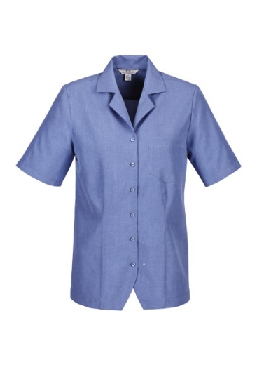 Picture of Biz Collection Ladies Oasis Shirt Action Back Overblouse Short Sleeve 100% breathable comfortcool polyester